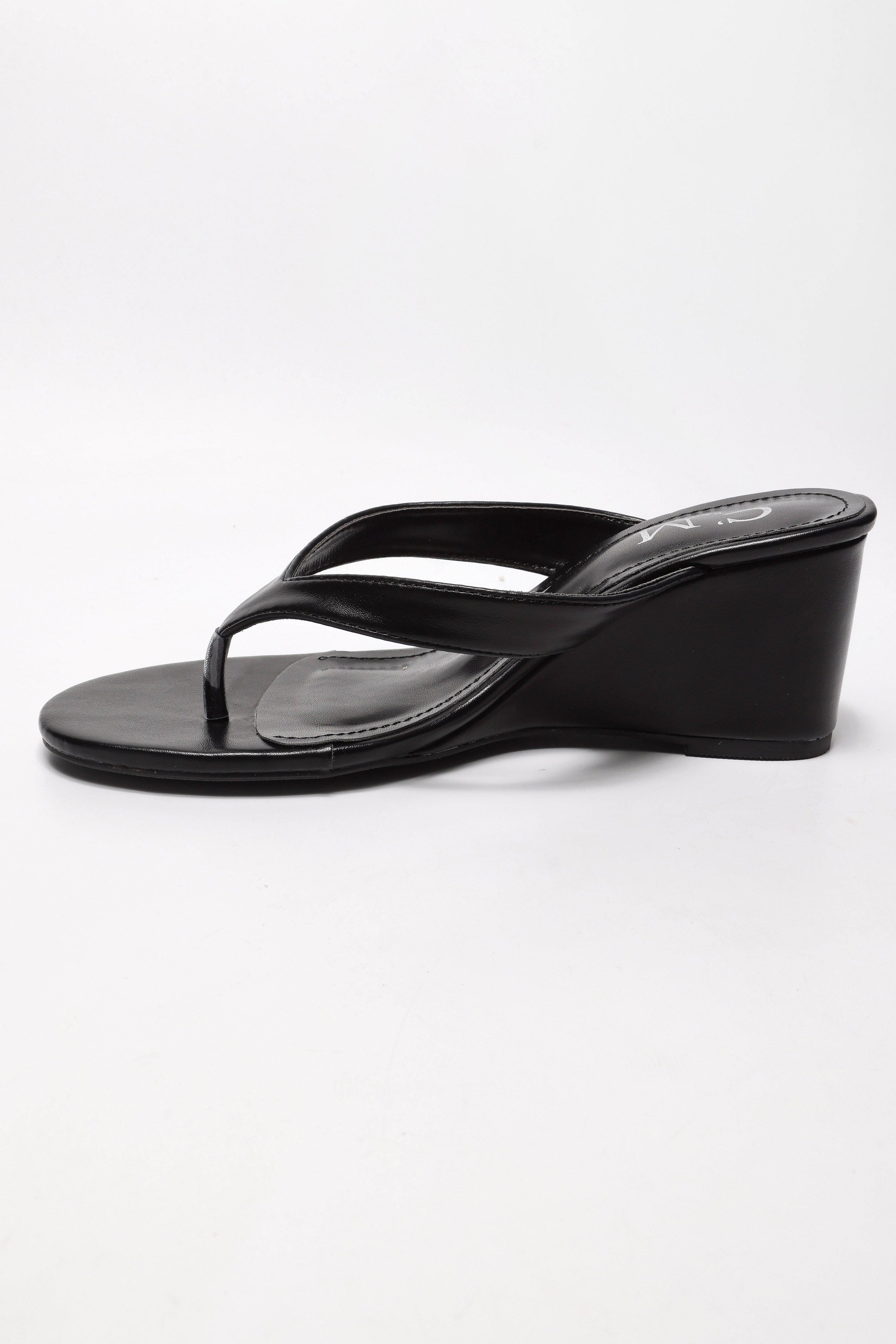 Mules mit Keilabsatz - Black