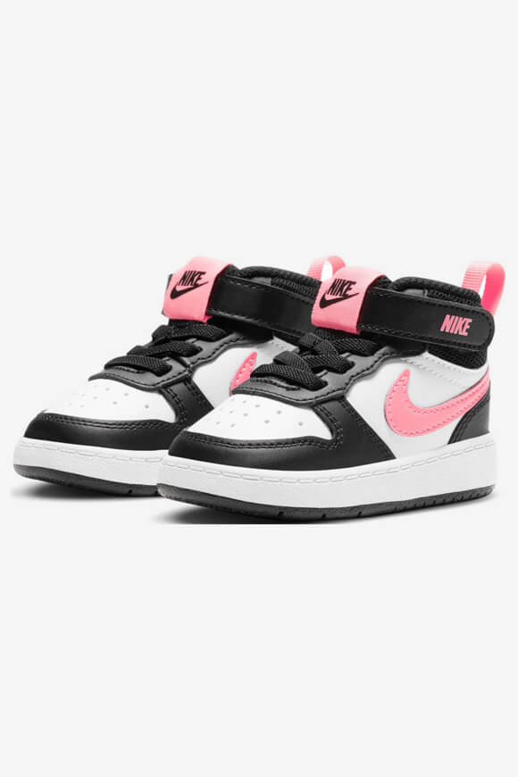 Court Borough 2 Baby Sneaker - Black + Sunset Pulse + White