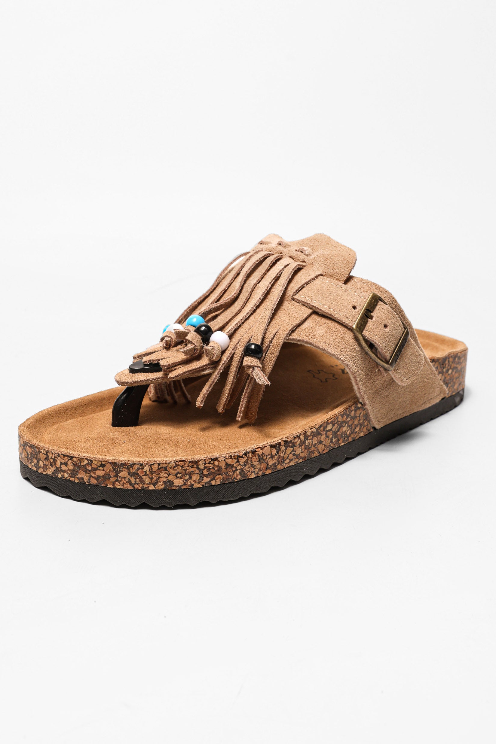Fransen Flip Flops - Beige