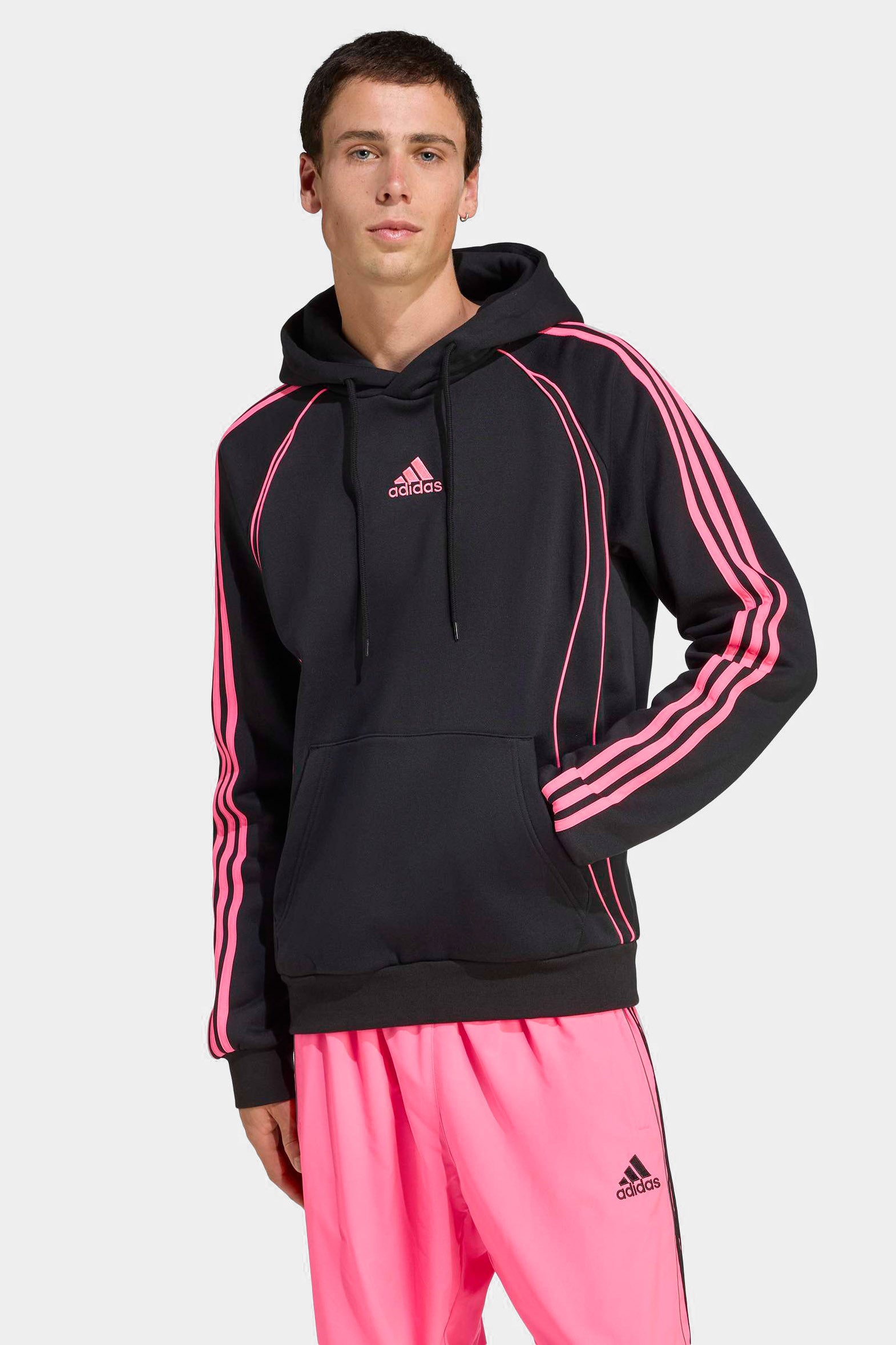 Teamgeist Kapuzensweatshirt - Black + Lucid Pink