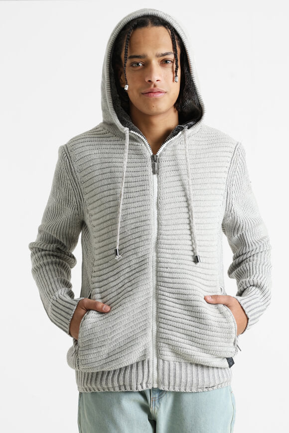 Veste en tricot doublée - Light Grey