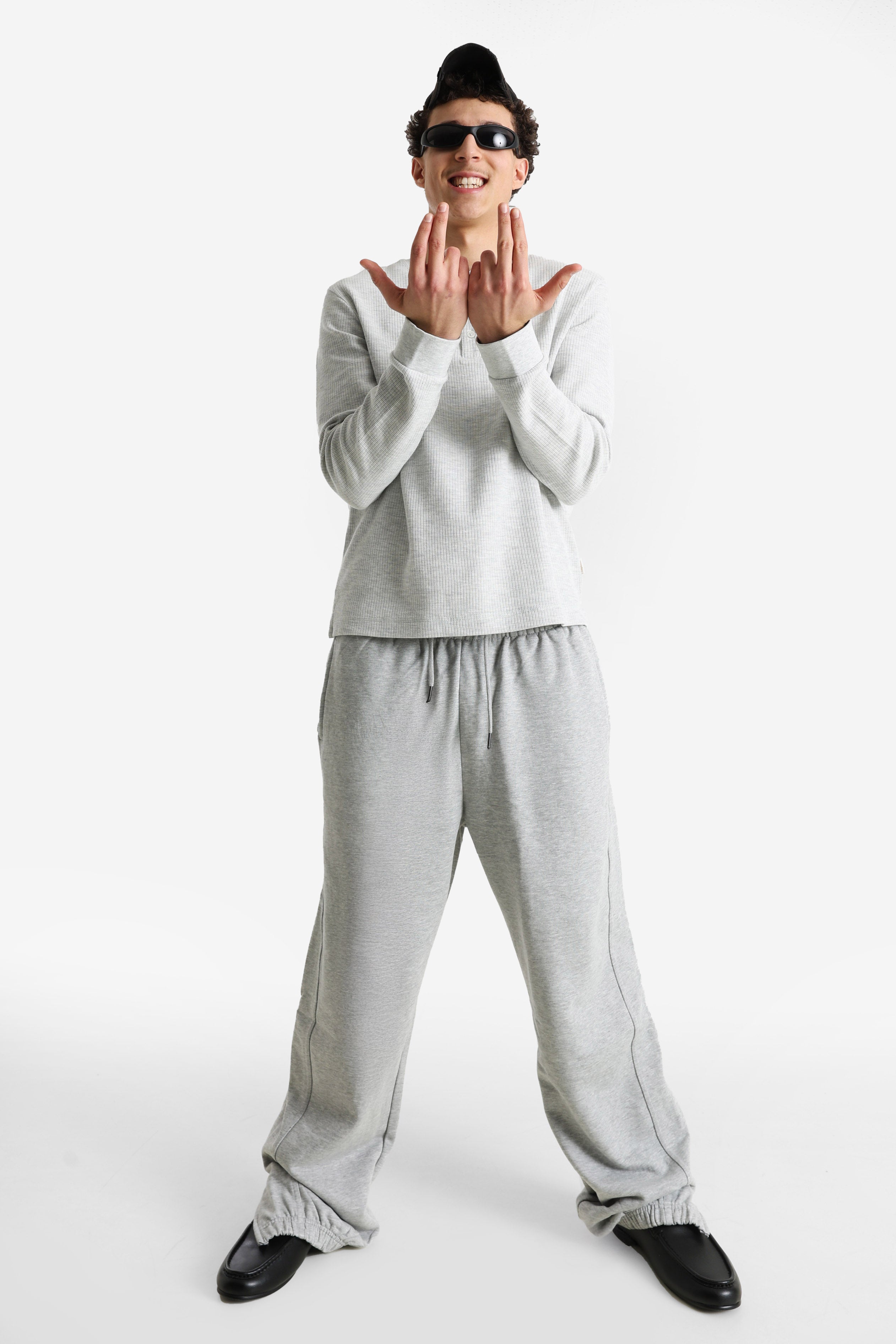 JORNIAGARA Langarmshirt - Light Grey Heather