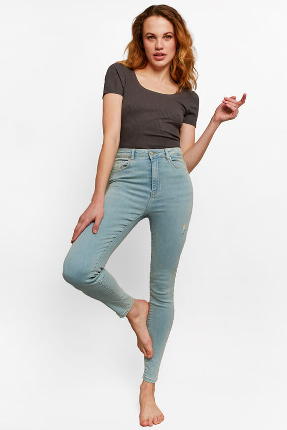 High Waist Skinny Jeans - Blue Used