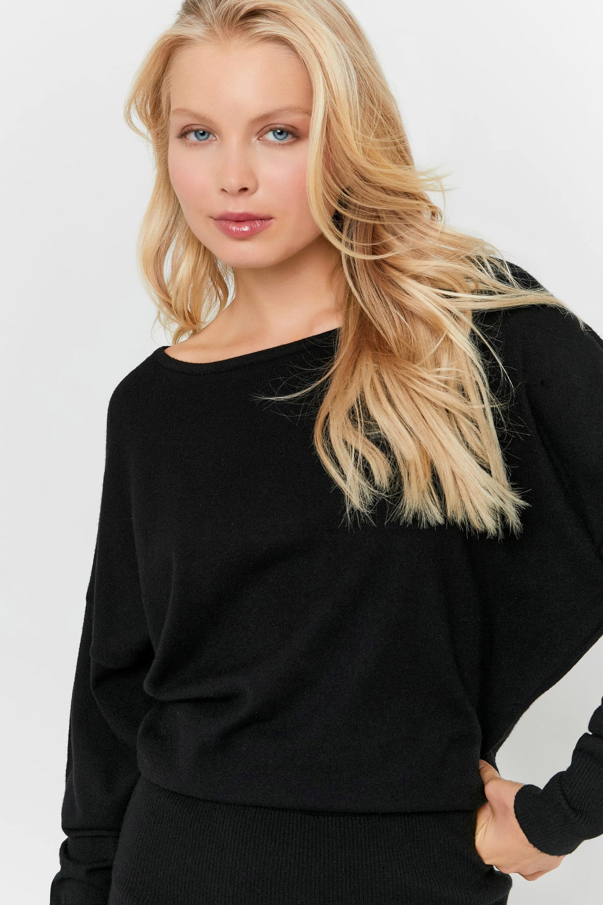 Strick-Minikleid - Black
