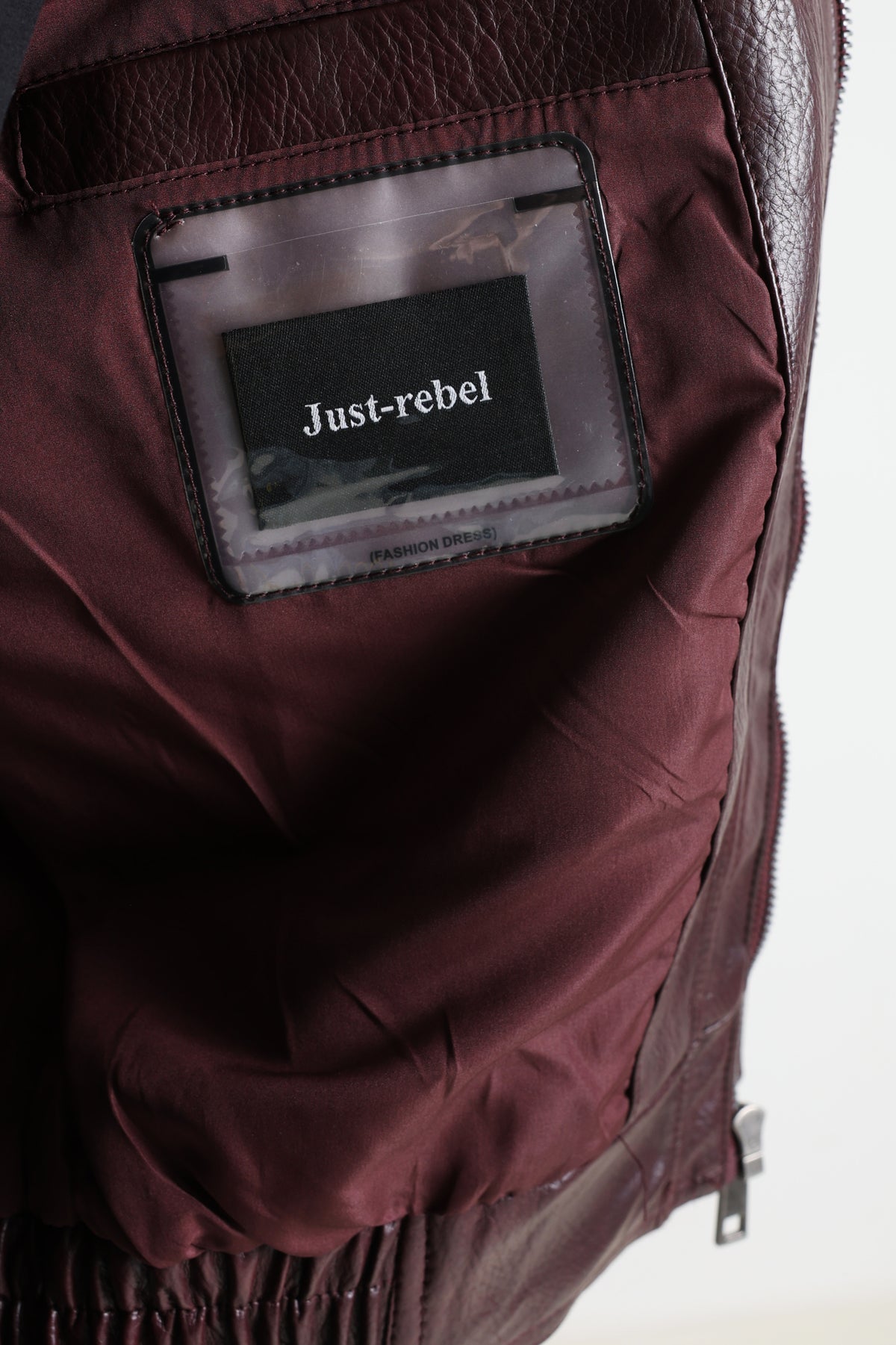 Veste en similicuir - Burgundy