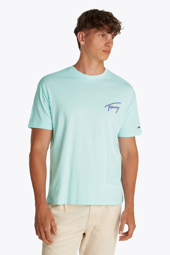 T-shirt ampia con stampa sbiadita - Spring Mint