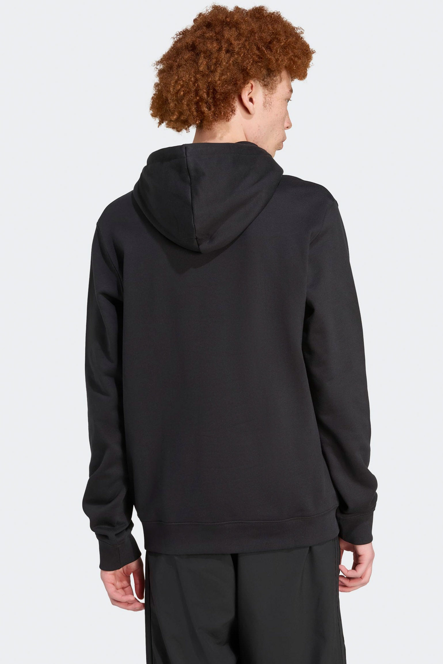 Trefoil Hooded Sweatshirt - Black + Lucid Pink