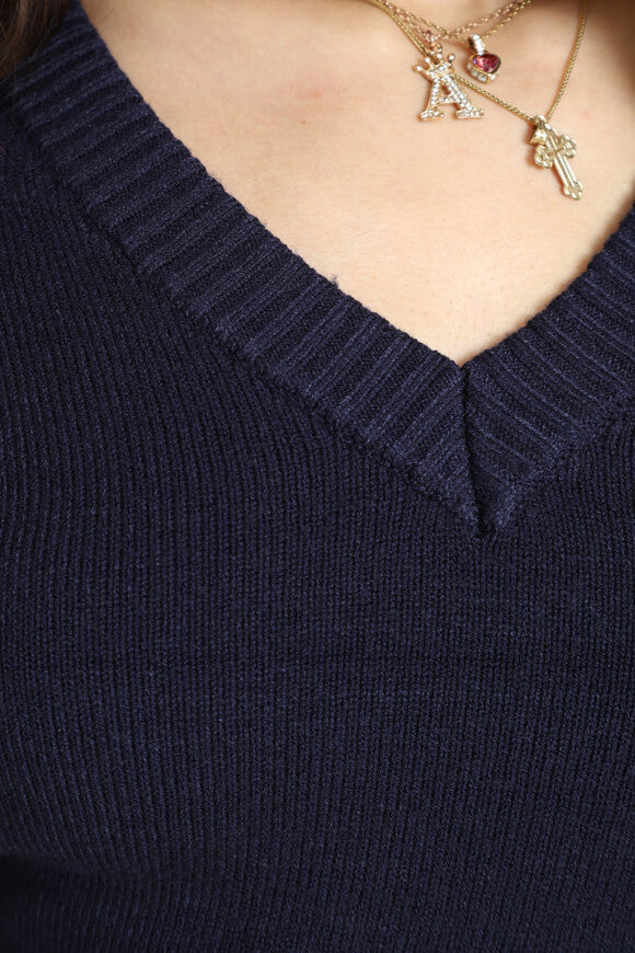 Strickpullover - Marineblau