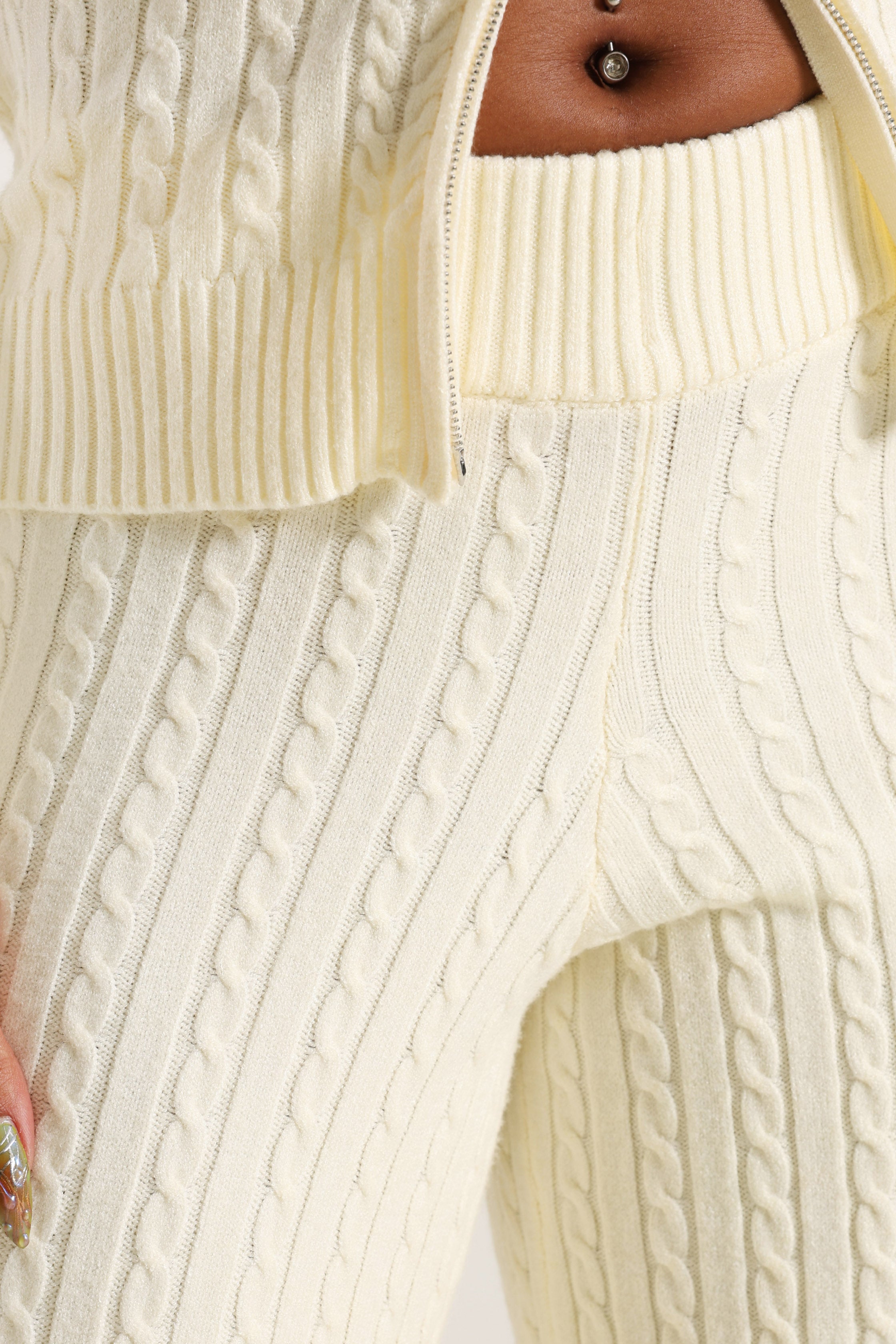 Pantaloni in maglia - Ecru