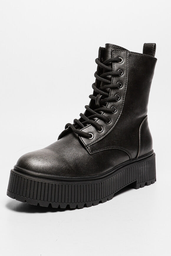 Bottines plateau à lacets - Pewter