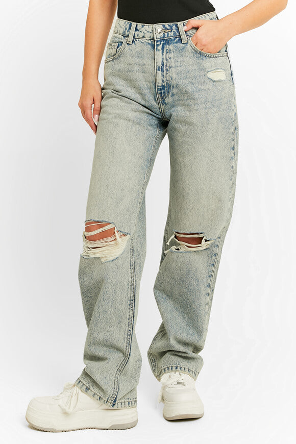 Straight leg jeans - Acid wash blue