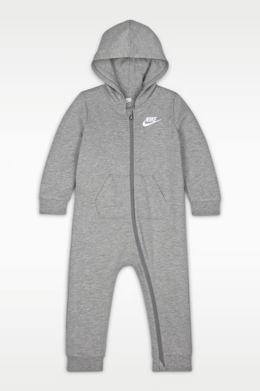 Futura Baby Jumpsuit - Grey Heather + White