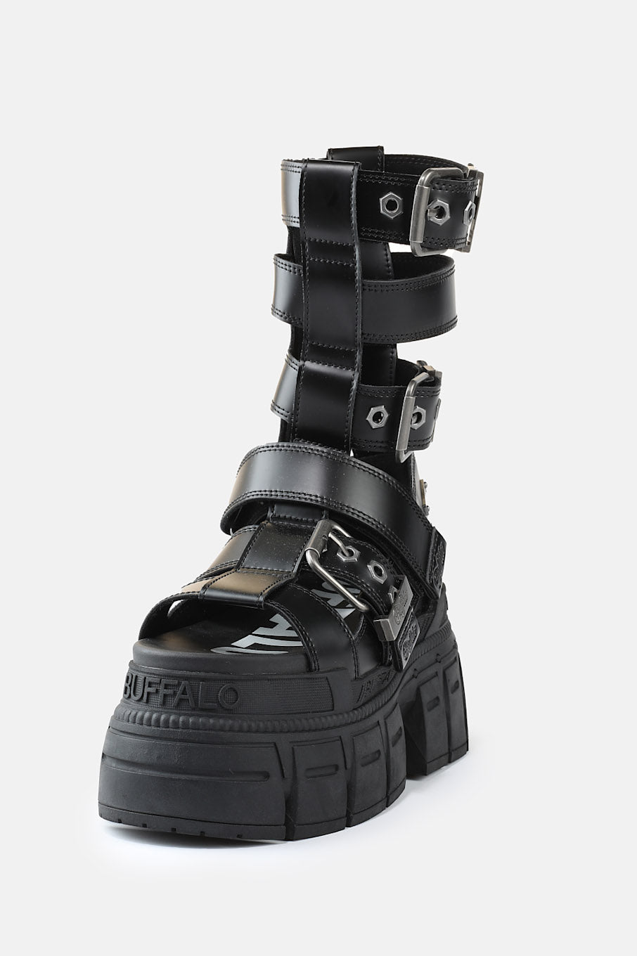 Vegan Gospher Zeus Plateau Sandalen - Black