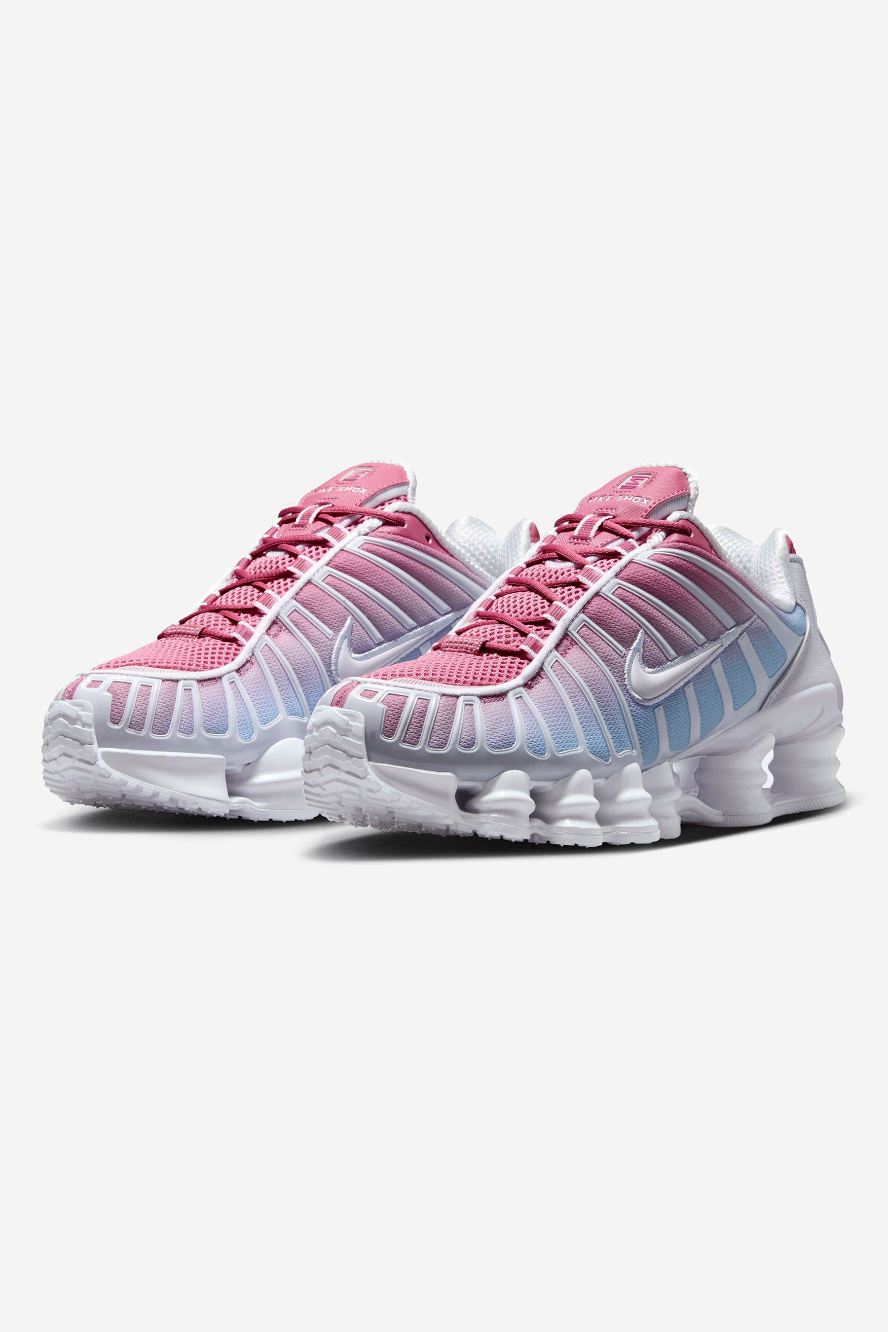 Shox TL Fade Sneakers - White + Football Grey + Peony
