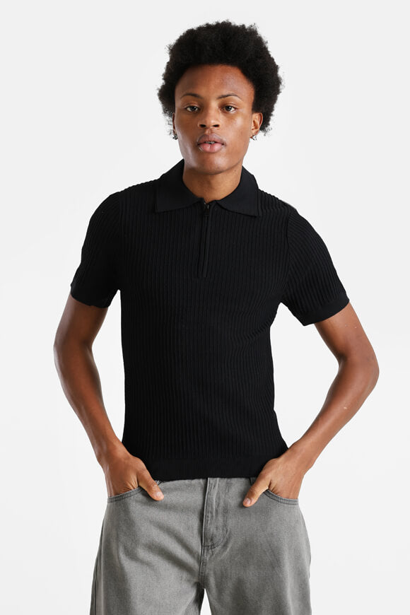 T-Shirt en tissu structuré - Noir