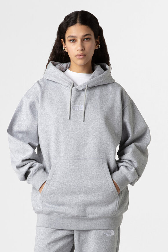 Felpa oversize con cappuccio - Grigio chiaro