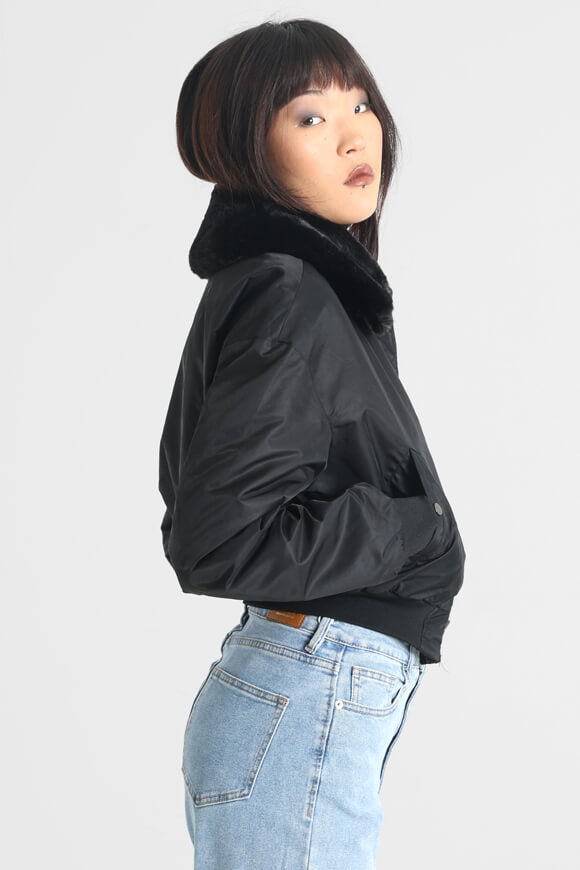 Short bomber jacket - Black