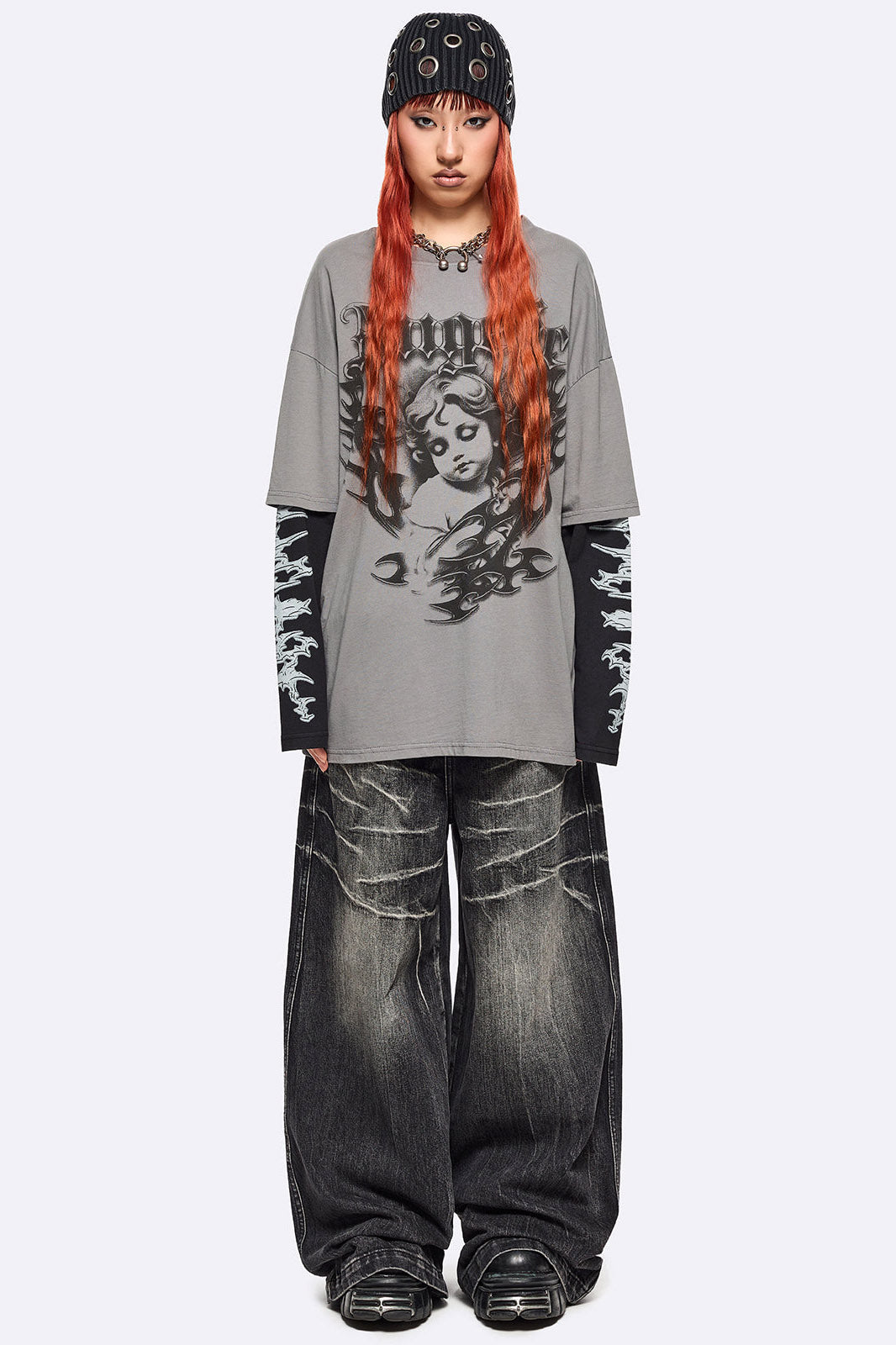 Angel Langarmshirt - Grey Washed