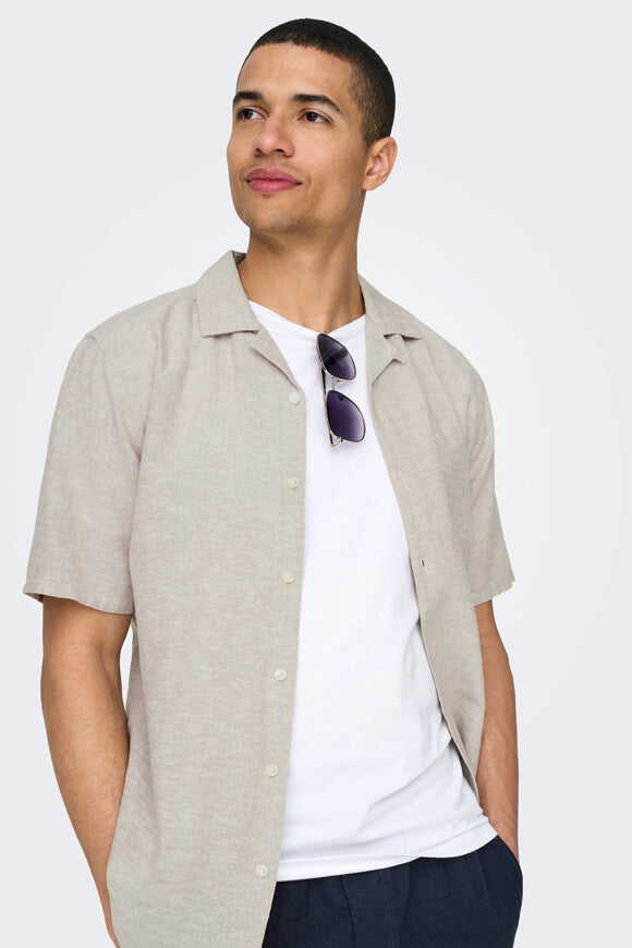ONSCAIDEN chemise en lin - Chinchilla