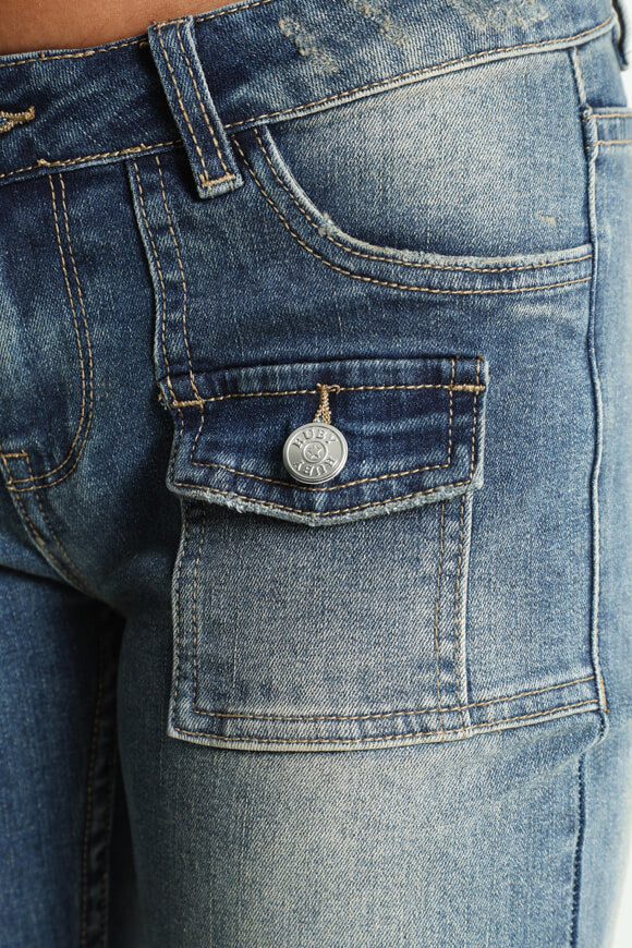 Flare jeans - Dark blue washed