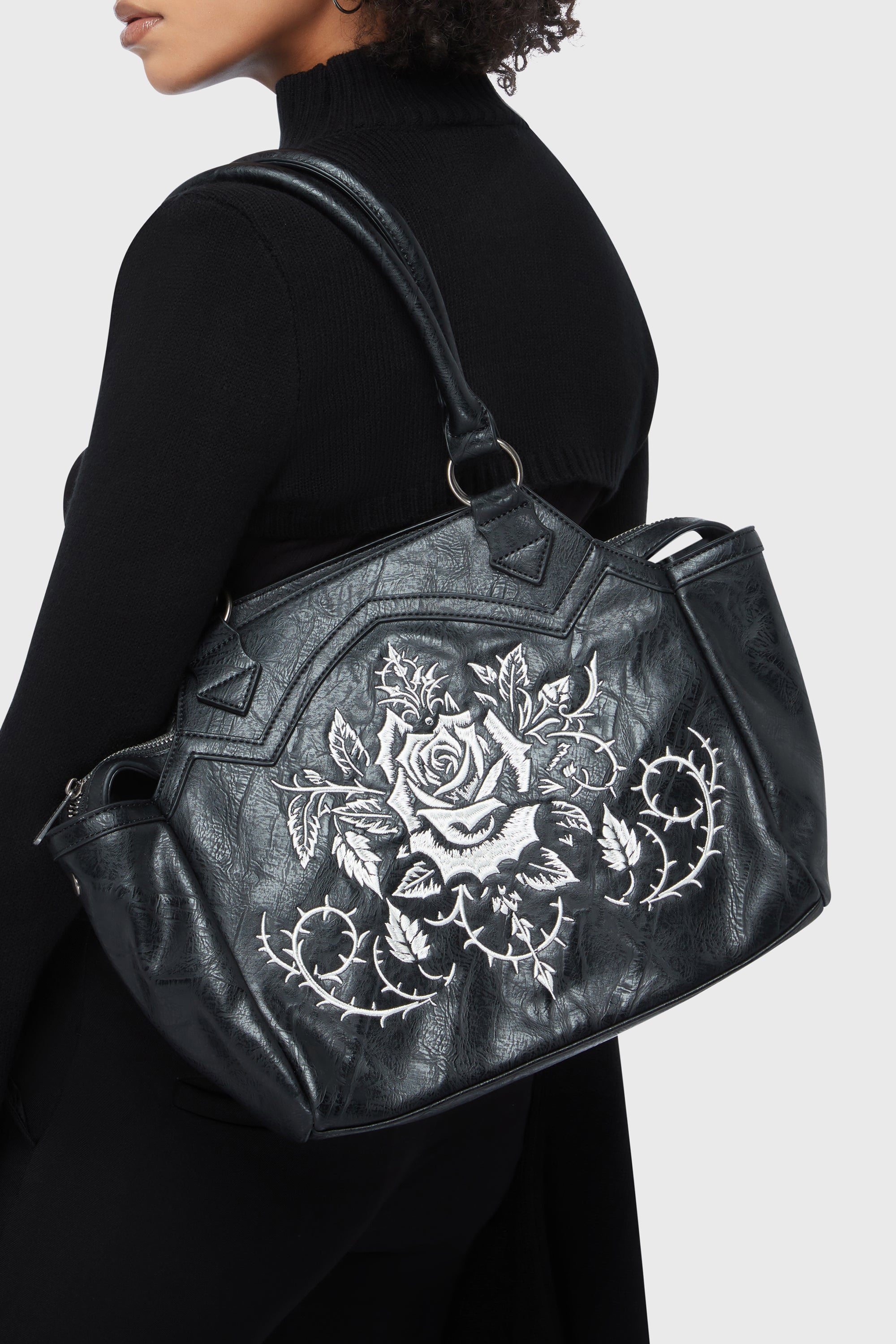 Petal&Pine Handtasche - Black + Ivory