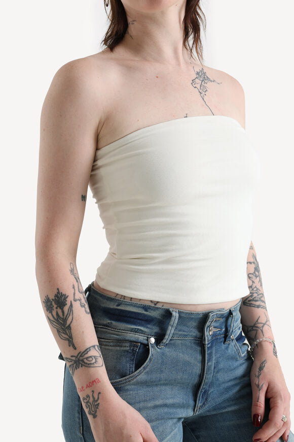 Top a fascia - Bianco sporco