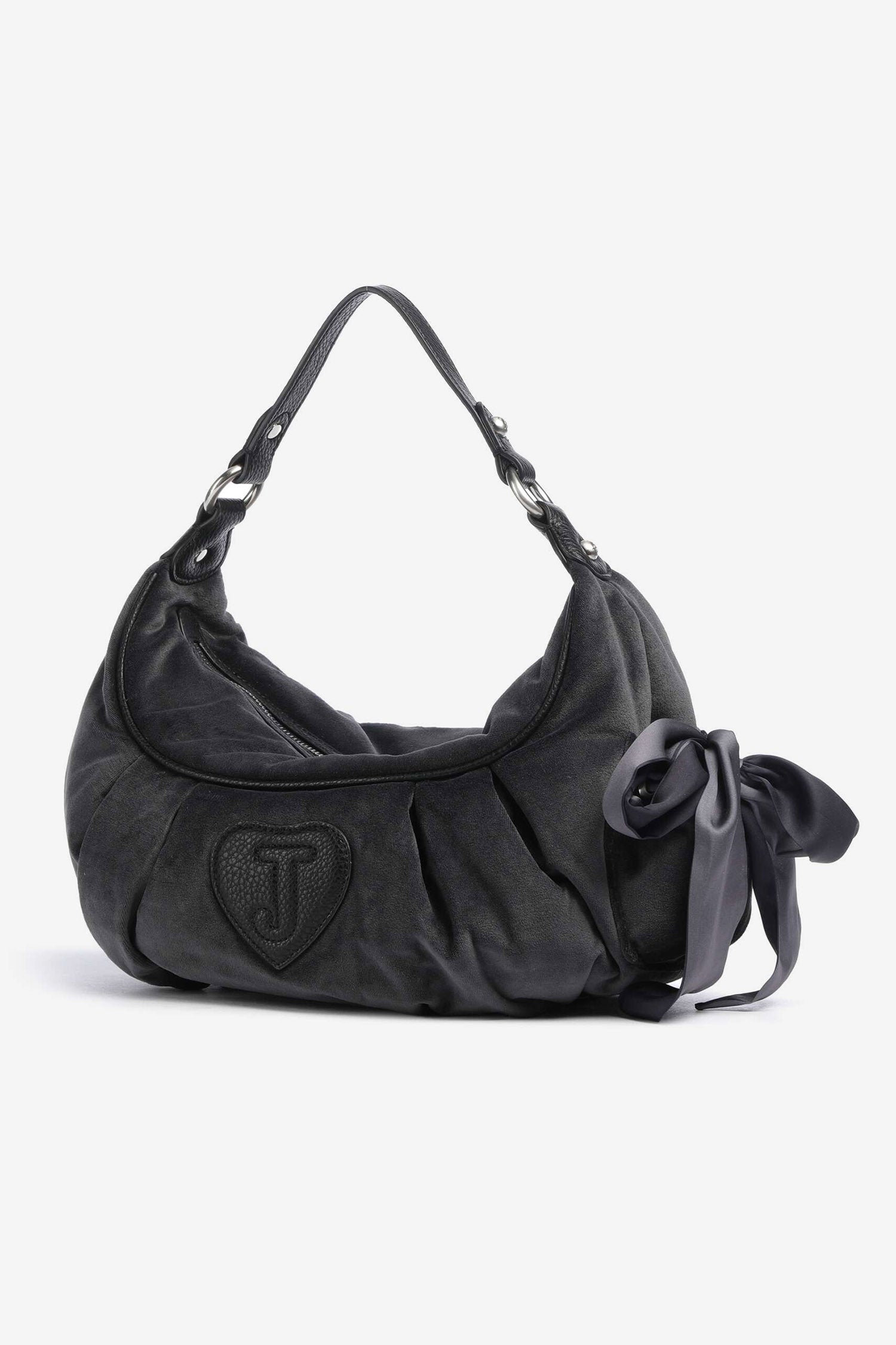 Samt Handtasche - Dark Grey