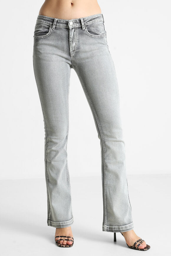 Flare Jeans - Gewaschen Grau