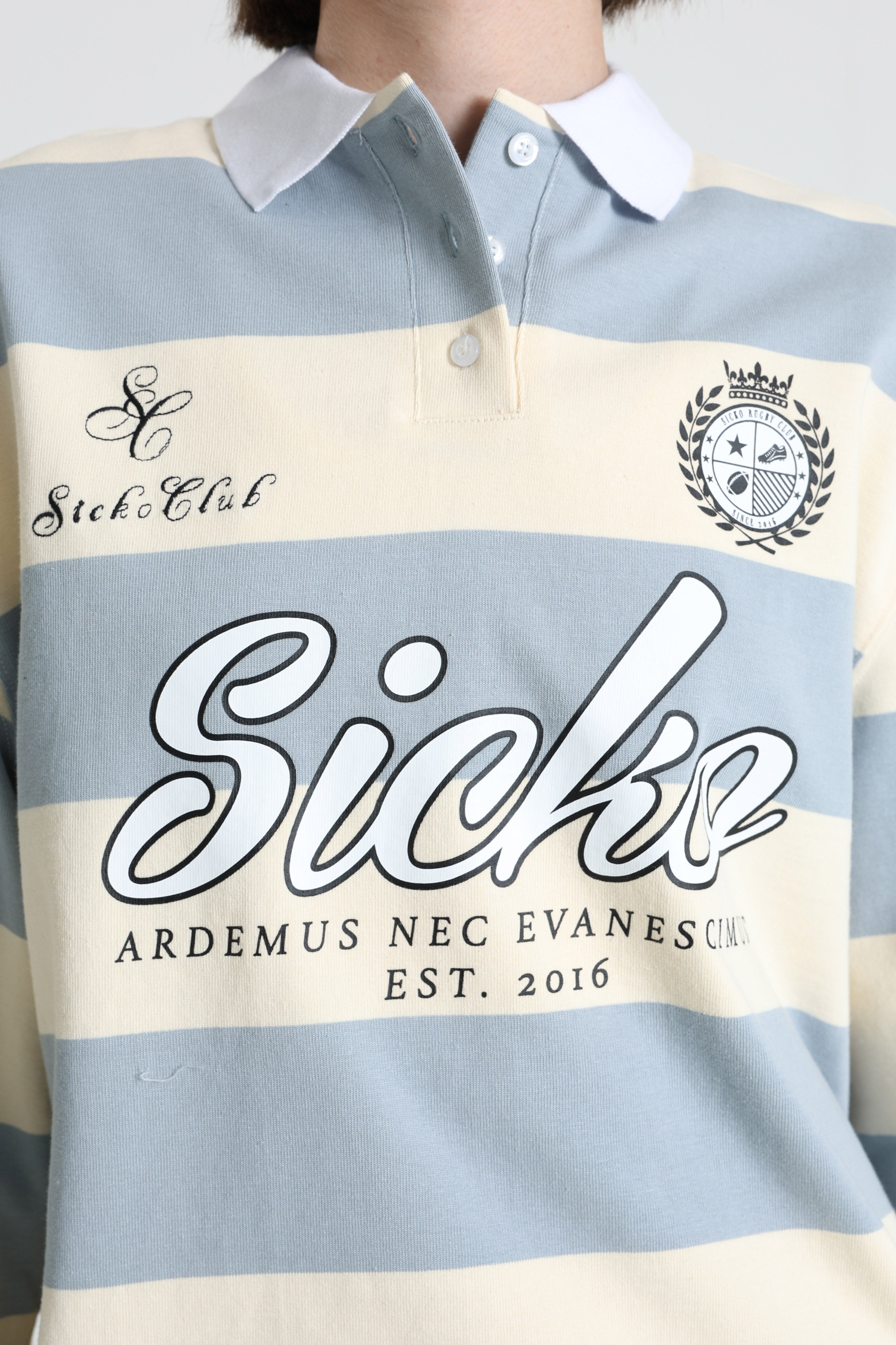 Sweatshirt - Bleu clair + Beige clair