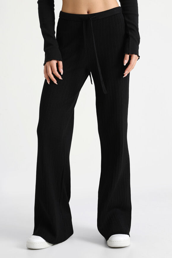 Pantalon en maille côtelée - Noir