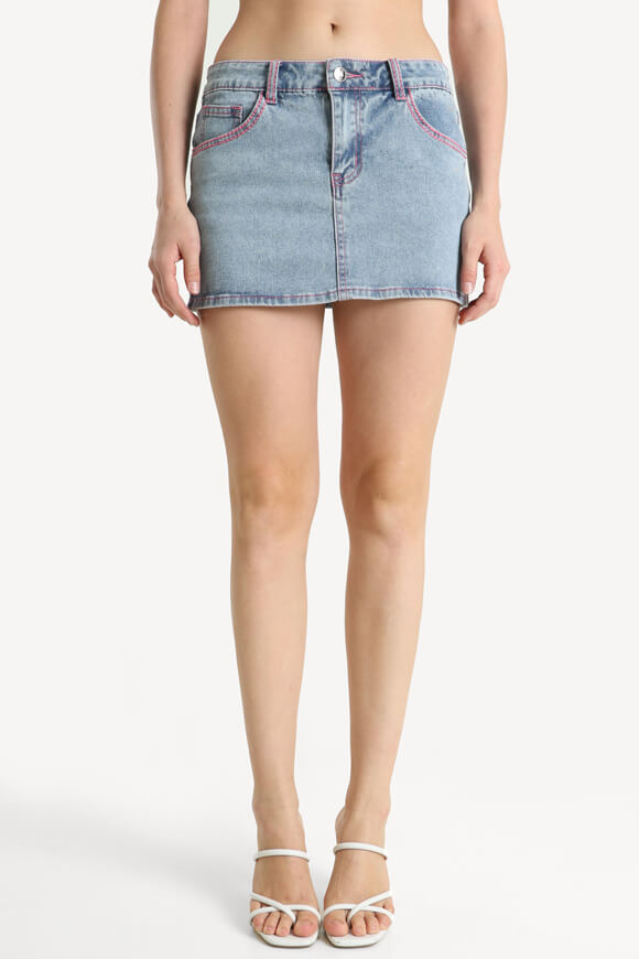 Jeans mini skirt - light blue denim