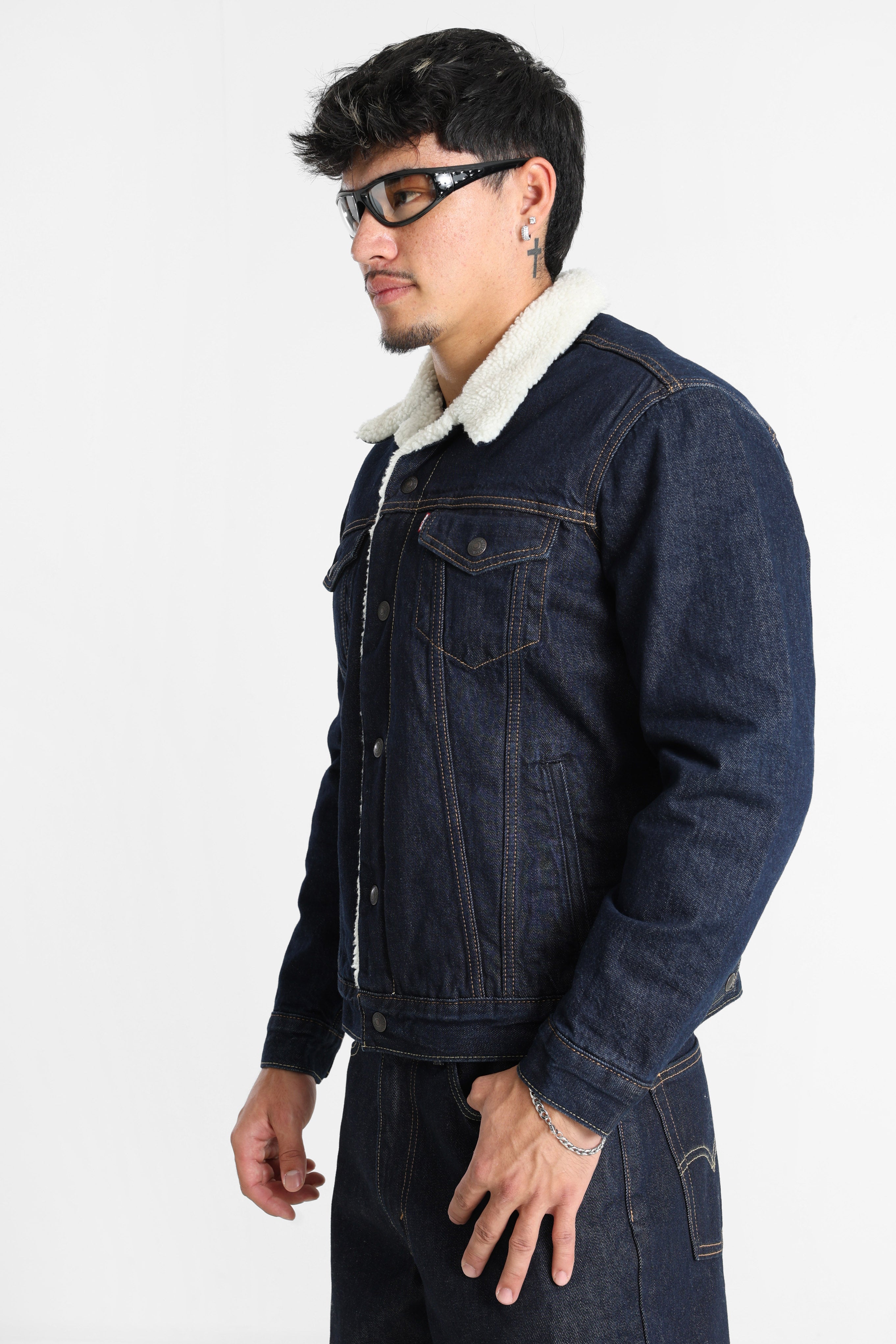 Type 3 Sherpa Trucker - Dark Wash