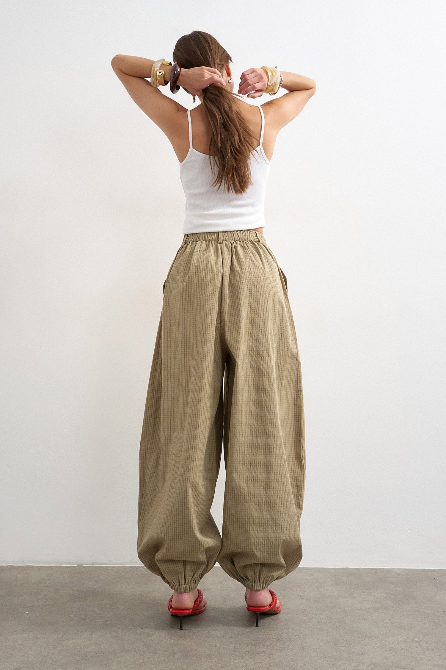TSSKALA balloon fit trousers - Natural