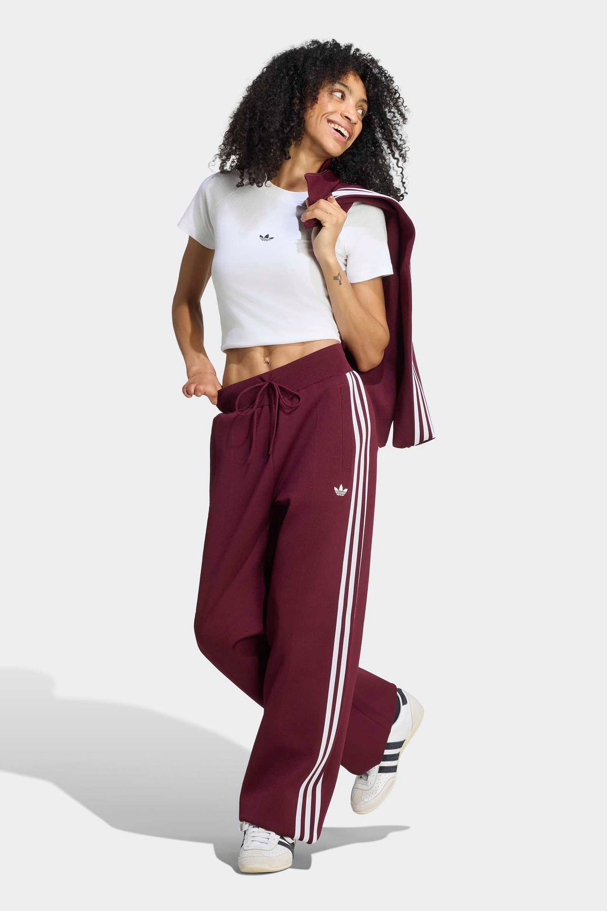 Strick-Trainingshose - Maroon