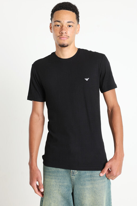 Strukturiertes T-Shirt - Black