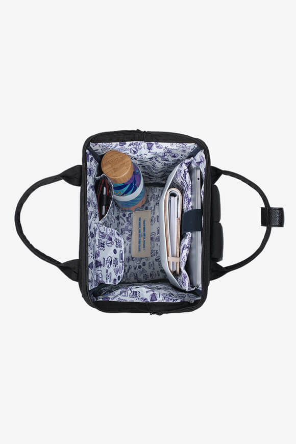 Rucksack 18L - Schwarz + Camel