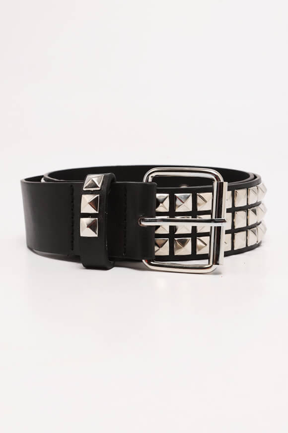 Gürtel - Schwarz + Silber