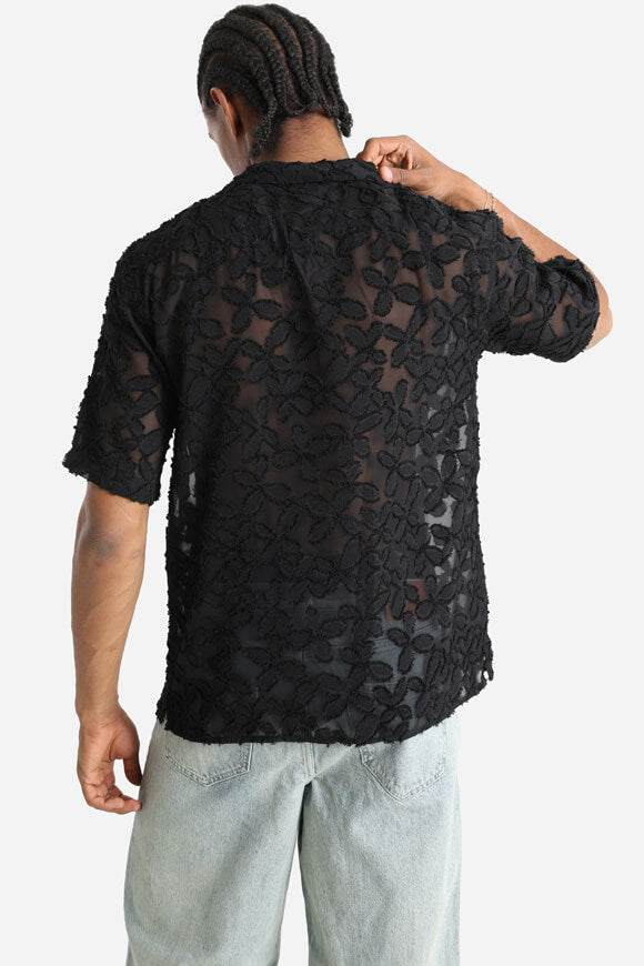 Strukturiertes Hemd - Schwarz