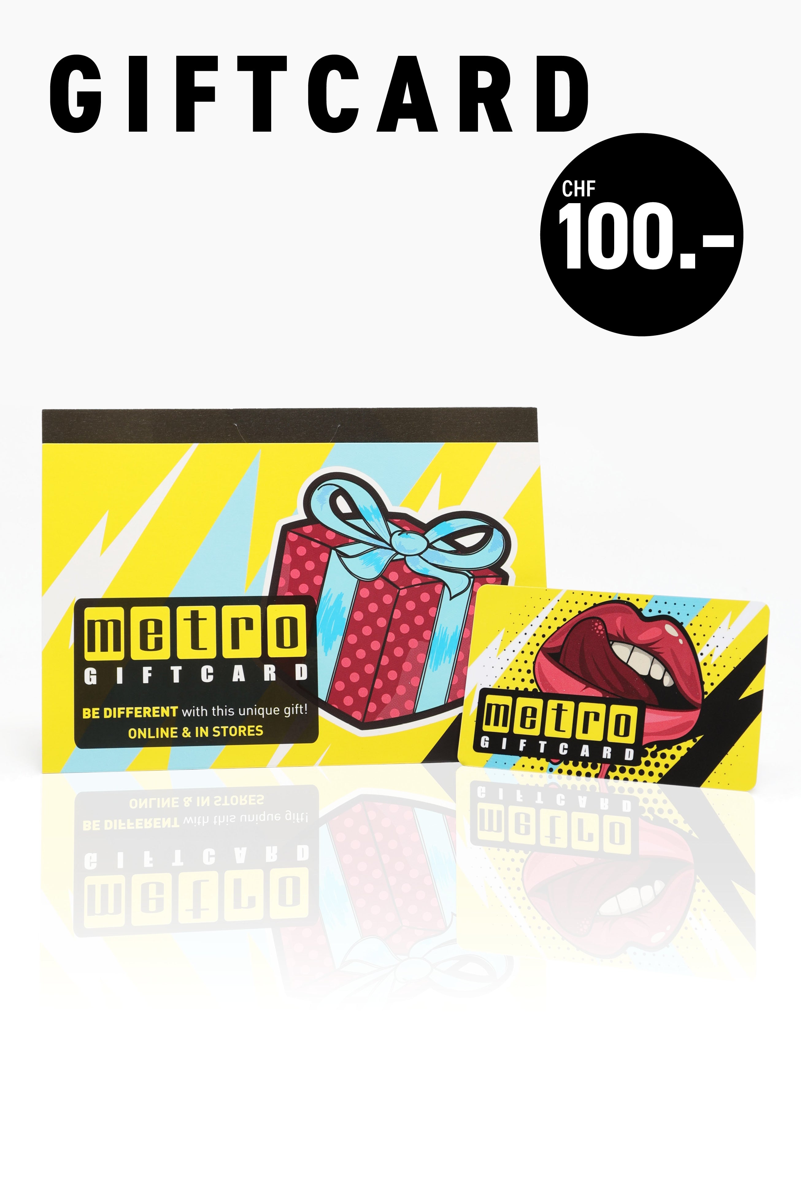 Giftcard - Jaune + multicolore