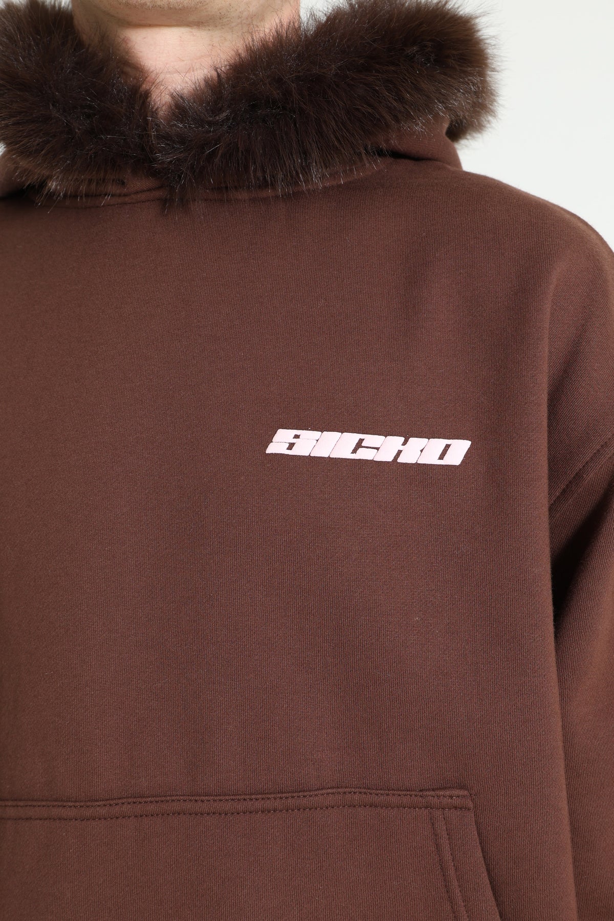 Kapuzensweatshirt - Braun + Rosa