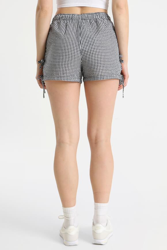 Pantaloncini in seersucker - nero + bianco