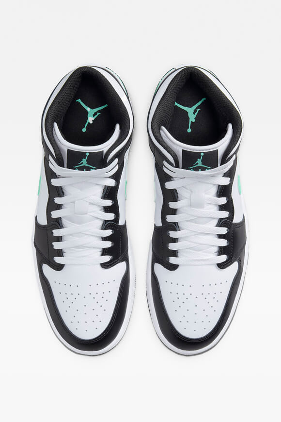 Air Jordan 1 Sneaker - White + Green Glow + Black