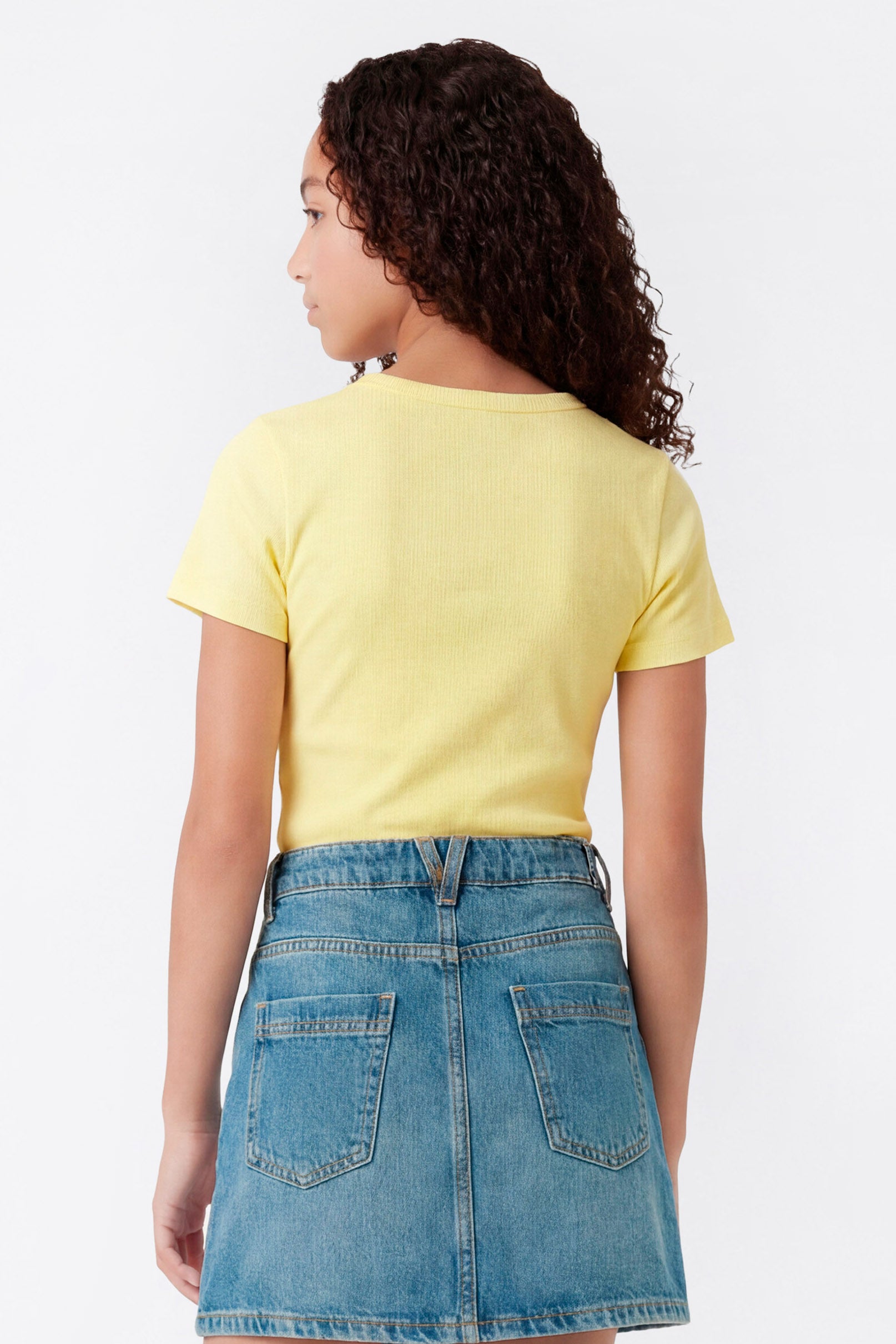 Geripptes T-Shirt - Yellow