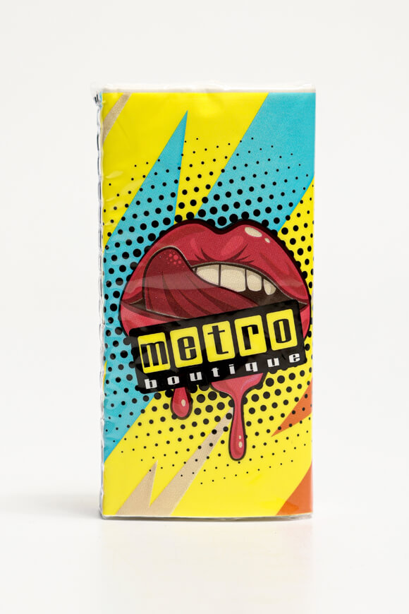 Mouchoir - jaune + multicolore