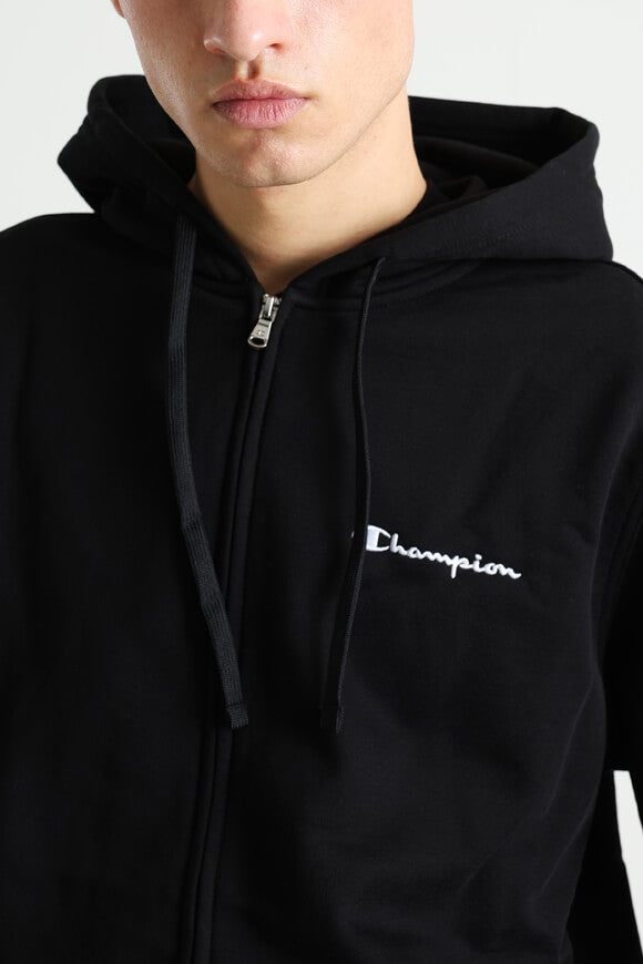 Hooded zip-up sweatshirt - Black