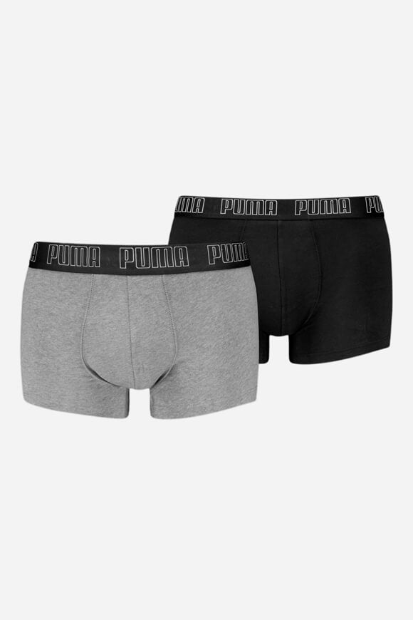 Doppelpack Boxershorts - Grey Melange + Black