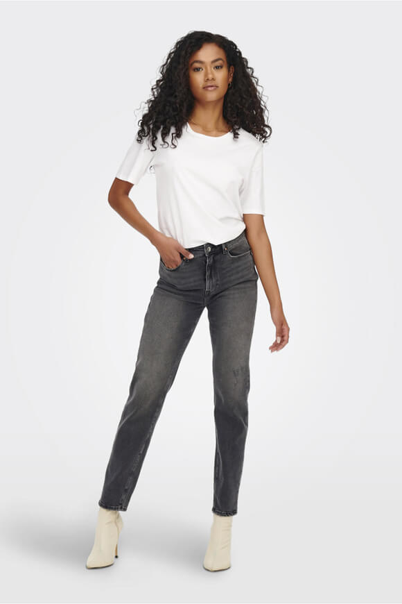 Emily Ankle Straight Fit Jeans L32 - Dark Grey Denim