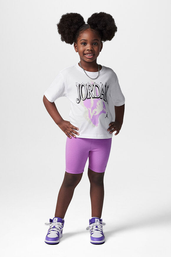 Kids-Set - White + Rush Fuchsia