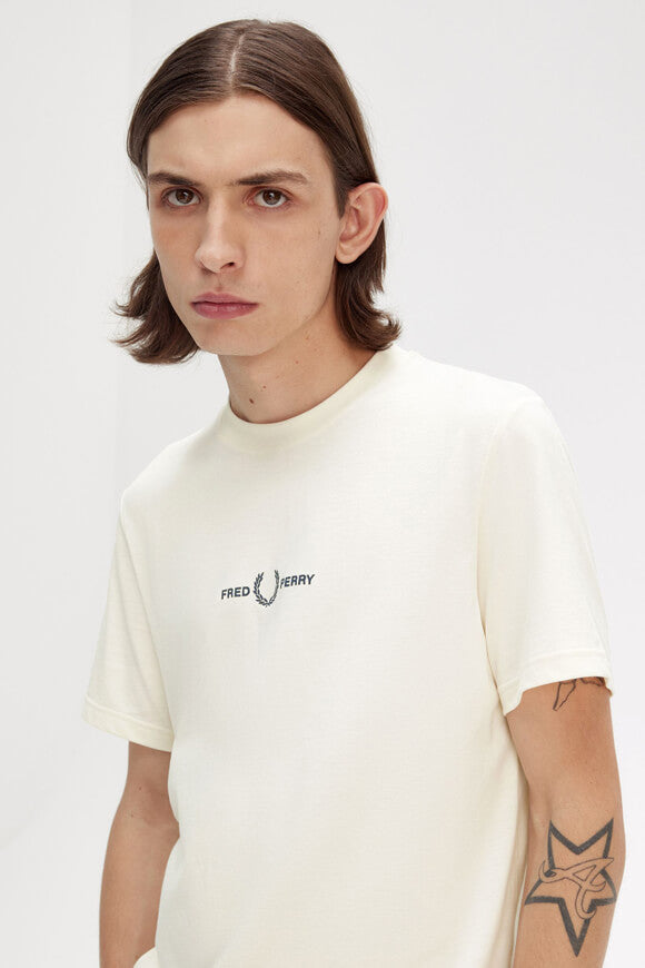 Embroidered t-shirt - Ecru