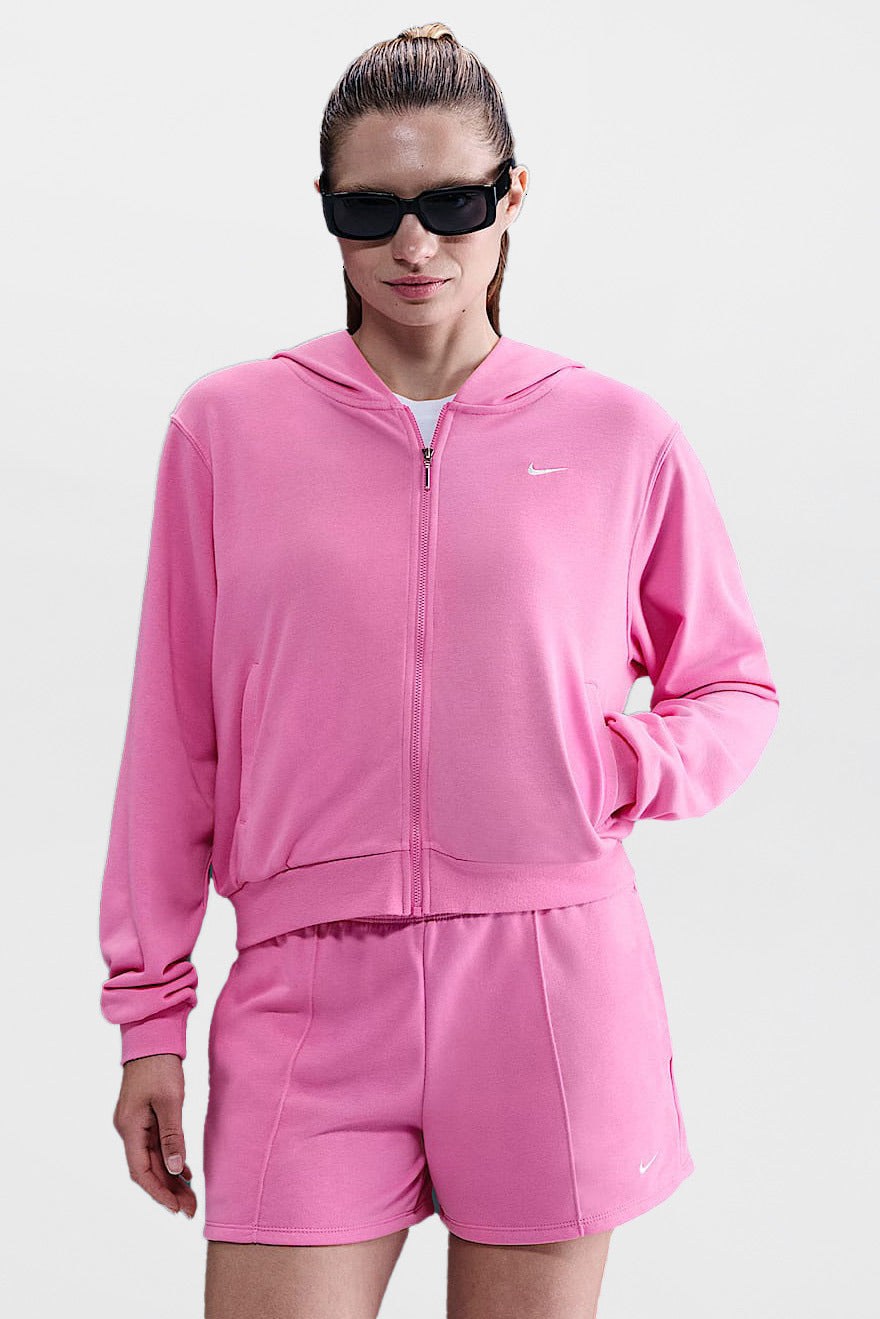 Chill Terry sweat ample zippé à capuchon - Playful Pink